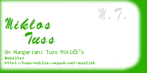 miklos tuss business card